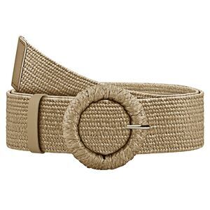 2645 Straw Woven Elastic Belt For Women, Boho Braided Raffia Waist Belt,